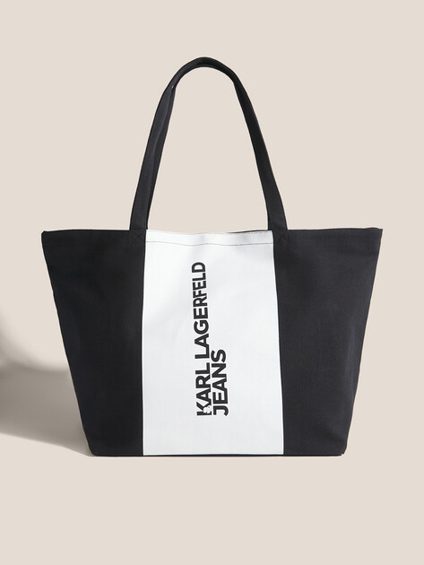 Женский шоппер KARL LAGERFELD JEANS klj color block ns shopper, Артикул A3W50067, черный | 4875231. Ракурс 1