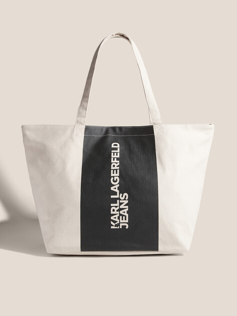 Женский шоппер KARL LAGERFELD JEANS klj color block ns shopper, Артикул A3W50067, светло-бежевый | 4875233. Ракурс 1