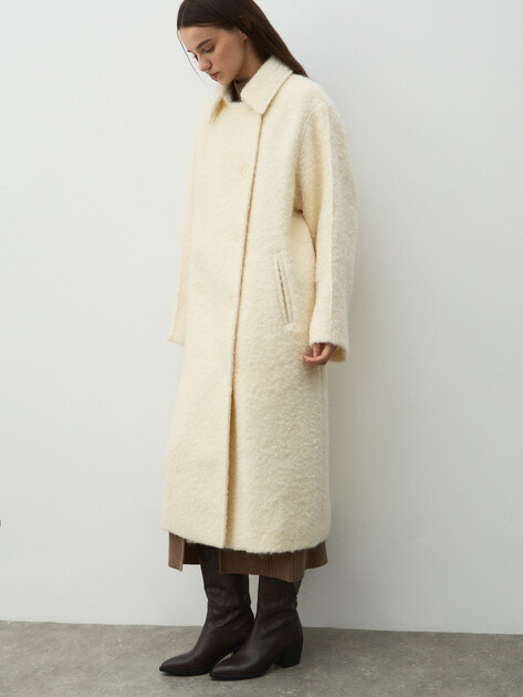 Женское пальто MAISON DAVID, Артикул ML-FU140004, молочно-белый | 4897129. Ракурс 1