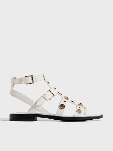 Женские сандалии GUESS YAZZA, Артикул FLJYZZPEL03, белый | 4906503. Ракурс 1