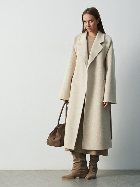 Женское пальто MAISON DAVID, Артикул MARCELETA_WDF, светло-бежевый | 4908192. Ракурс 1