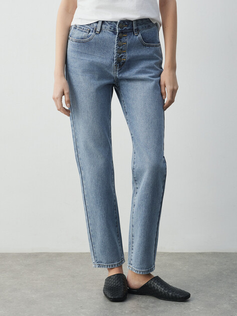 Женские джинсы мом MAISON DAVID, Артикул SH-097, светло-синий | 4909611. Ракурс 1