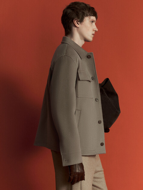 Мужская куртка-рубашка MAISON DAVID, Артикул THEO_6100, серо-коричневый | 4910936. Ракурс 1