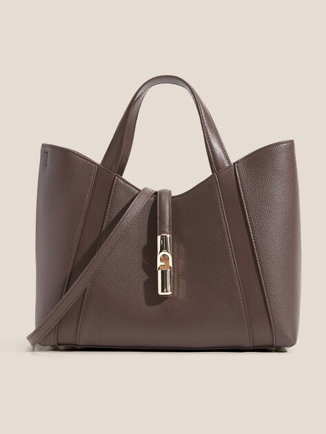 Женский тоут FURLA, Артикул FURLA GOCCIA S TOTE, шоколадный | 4912089. Ракурс 1