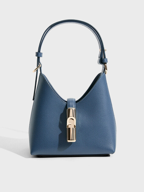 Женская сумка  FURLA, Артикул FURLA IRIDE MINI HOBO, серо-синий | 4912207. Ракурс 1