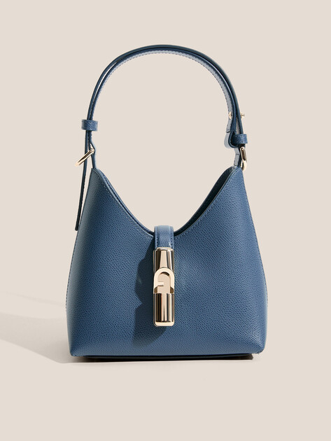 Женская сумка  FURLA, Артикул FURLA IRIDE MINI HOBO, серо-синий | 4912207. Ракурс 1