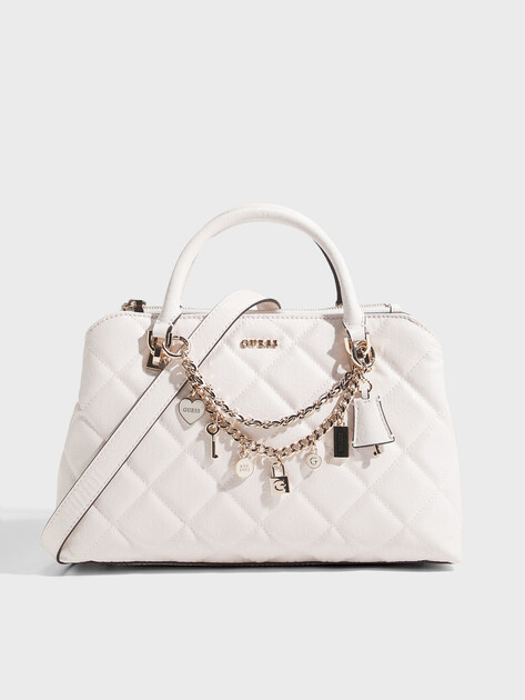 Женский тоут GUESS LIBBY 2 COMP SATCHEL, Артикул HWGG9912060, белый | 4913458. Ракурс 1