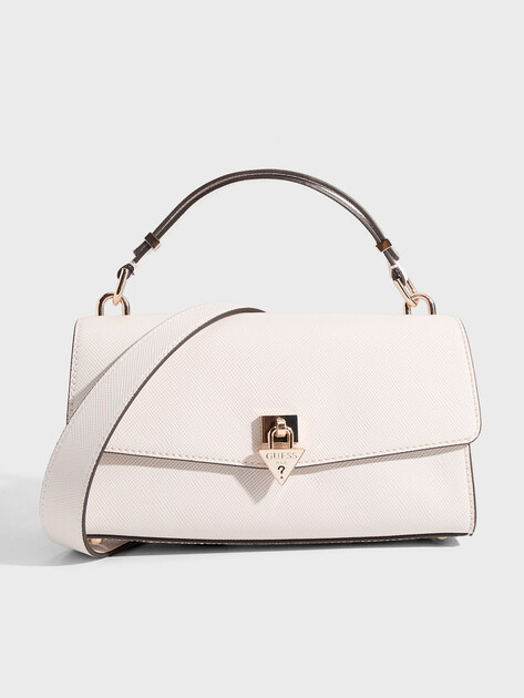 Женская сумка  GUESS PATSIE TOP HANDLE FLAP, Артикул HWZG9919200, белый | 4913604. Ракурс 1
