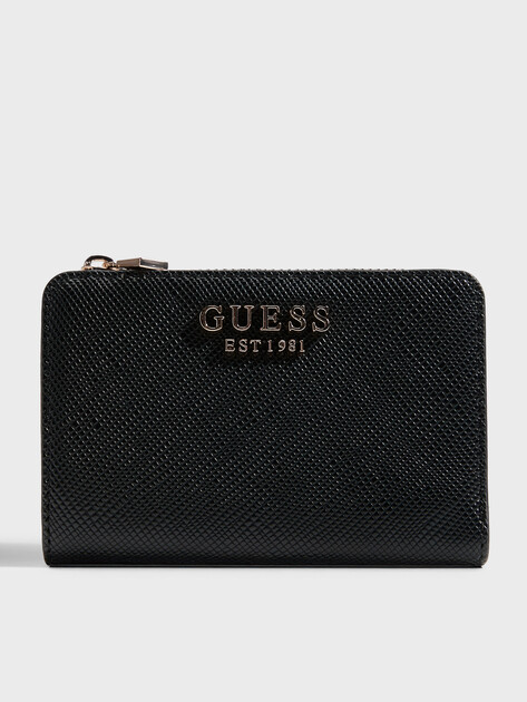 Женский кошелёк GUESS LAUREL II SLG ZIP ARND CRD CSE, Артикул SWZG7459156, черный | 4913794. Ракурс 1