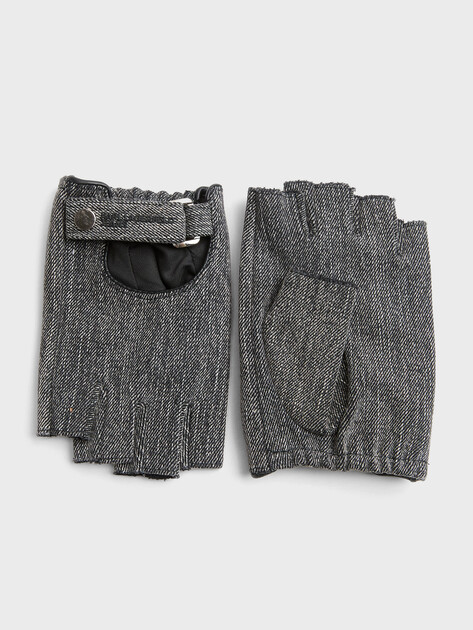 Женские перчатки KARL LAGERFELD JEANS klj fingerless dnm gloves, Артикул A4W33093, темно-серый | 4915349. Ракурс 1