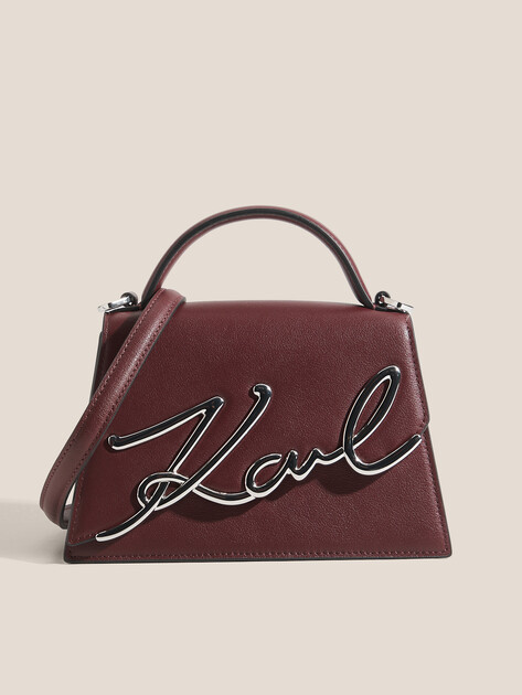 Женская сумка  KARL LAGERFELD k/signature 2.0 sm crossbody, Артикул A1W30038, темно-бордовый | 4915472. Ракурс 1