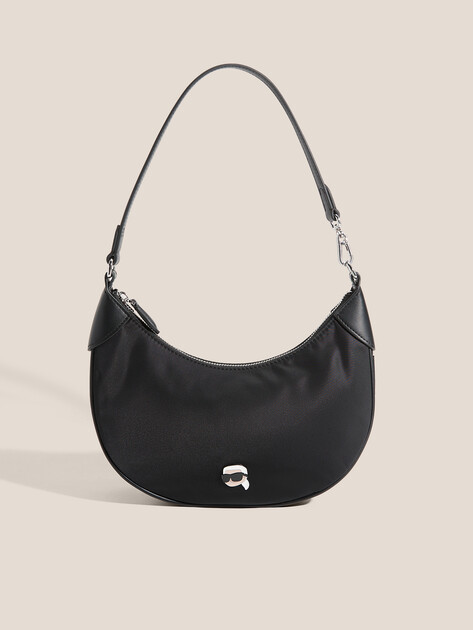 Женская сумка  KARL LAGERFELD ikon nylon halfmoon shb, Артикул A4W30015, черный | 4919306. Ракурс 1