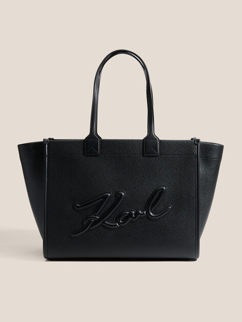 Женский тоут KARL LAGERFELD k/skuare ew lg tote grainy, Артикул A4W30257, черный | 4920327. Ракурс 1