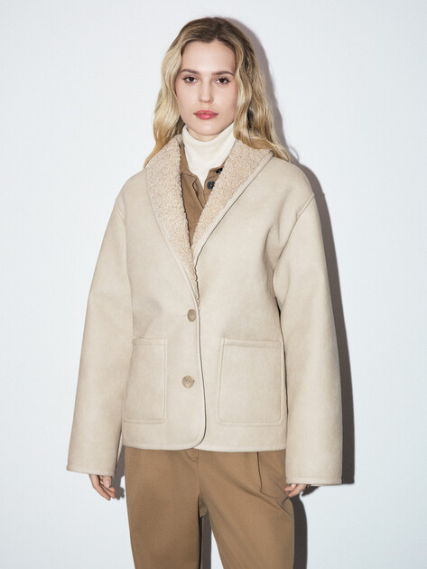 Женская дубленка  MAISON DAVID, Артикул ZAZA_SDF_DR, бежевый | 4929053. Ракурс 1