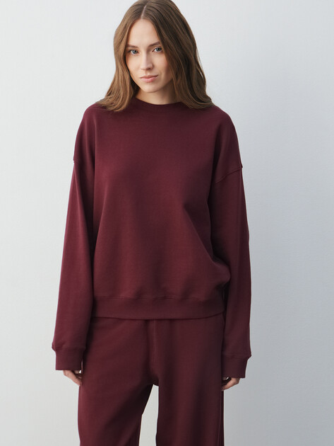 Женский свитшот ETAM, Артикул GLENN - SWEATSHIRT, бордовый | 4949047. Ракурс 1