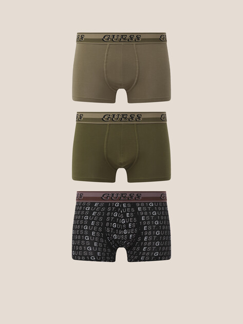 Мужские трусы 3 шт. GUESS JOE BOXER TRUNK 3 PACK PRINT, Артикул U5BG05K6YW1, мультицвет | 4951997. Ракурс 1