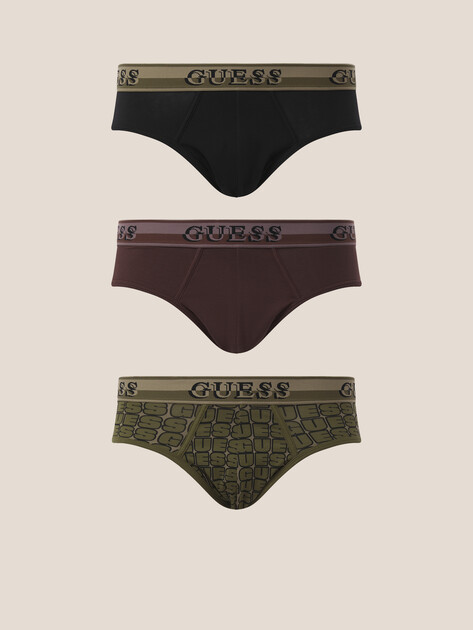 Мужские трусы 3 шт. GUESS JOE BRIEF 3 PACK PRINT, Артикул U5BG07K6YW1, мультицвет | 4952133. Ракурс 1
