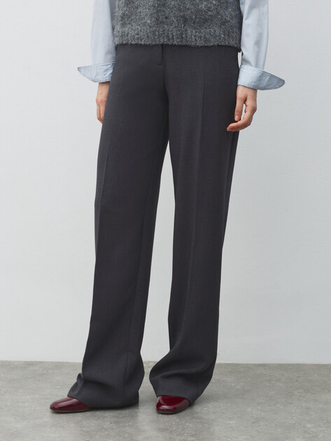 Женские широкие брюки  GUESS JOANDRA PERFECT PANT, Артикул W5BB08W2402, темно-серый | 4955730. Ракурс 1