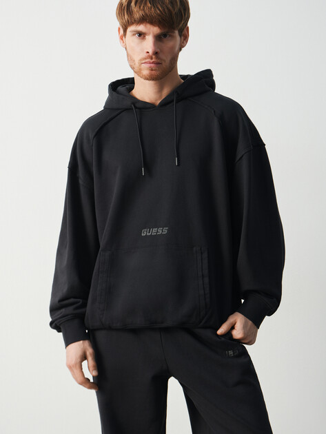 Мужское худи GUESS LASI HOODIE SWEATSHIRT, Артикул Z5BQ10KCE91, черный | 4960887. Ракурс 1