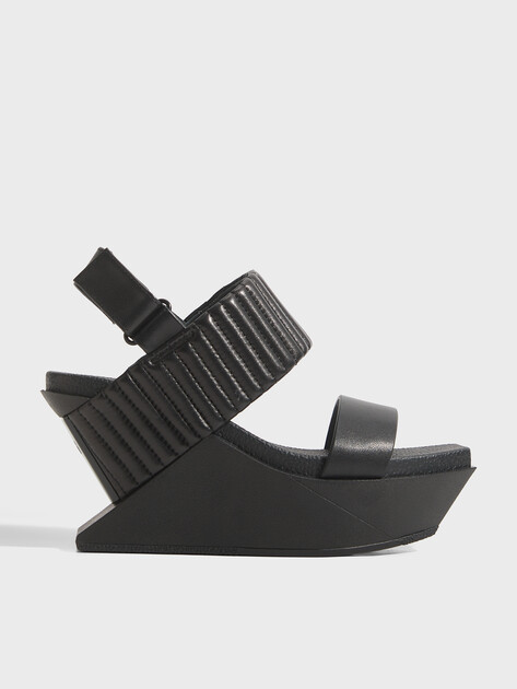 Женские босоножки UNITED NUDE Delta Wedge Puffier, Артикул Delta Wedge Puffier, черный | 4962149. Ракурс 1