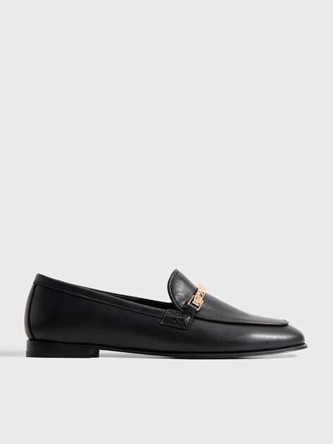 Женские лоферы FURLA FURLA HERITAGE LOAFER, Артикул YK75FHE, черный | 4967845. Ракурс 1