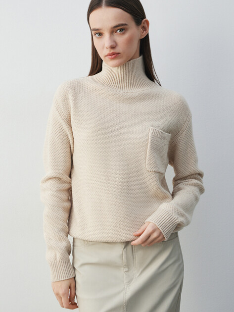 Женский свитер MAISON DAVID, Артикул ML-KN125004, светло-бежевый | 4968843. Ракурс 1