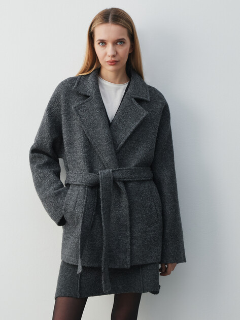 Женское полупальто MAISON DAVID, Артикул LOURDES_024425, темно-серый | 4973727. Ракурс 1