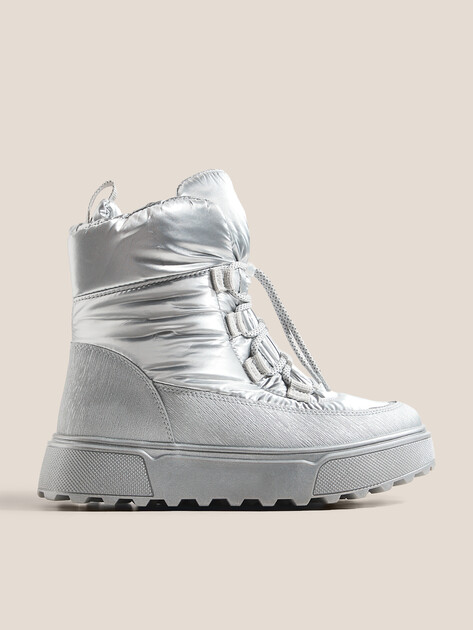 Детские дутики КОТОФЕЙ, Артикул 754071-41, серебряный | 4977941. Ракурс 1