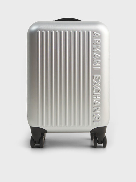 Женский чемодан ARMANI EXCHANGE TROLLEY - MAUI TROLLEY, Артикул XW002233, серебряный | 4979204. Ракурс 1