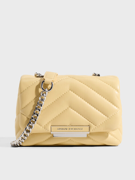 Женская сумка через плечо кросс-боди ARMANI EXCHANGE VICTORIA MINI BAG, Артикул 948587, светло-желтый | 4979505. Ракурс 1