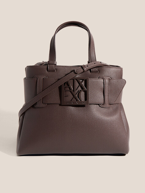 Женский тоут ARMANI EXCHANGE SUSY SOFT SHOPPING S, Артикул XW000285, темно-коричневый | 4979614. Ракурс 1