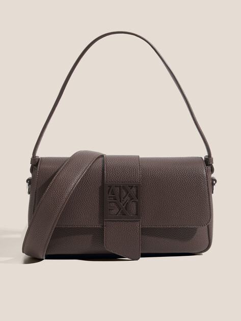 Женская сумка  ARMANI EXCHANGE SUSY SOFT SHOULDER, Артикул XW002592, темно-коричневый | 4979810. Ракурс 1