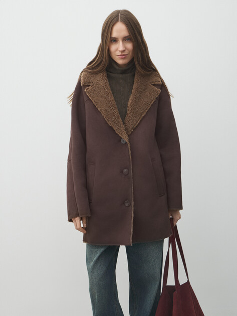 Женская дубленка  MAISON DAVID, Артикул DIANA_SDF_WS, шоколадный | 4986891. Ракурс 1