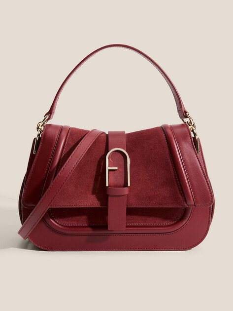 Женская сумка  FURLA, Артикул FURLA FLOW M TOP HANDLE, вишневый | 4989878. Ракурс 1