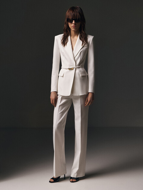 Женские прямые брюки  MARCIANO BY GUESS DALIA STRAIGHT PANT, Артикул 5BGB017046A, молочно-белый | 4990977. Ракурс 1