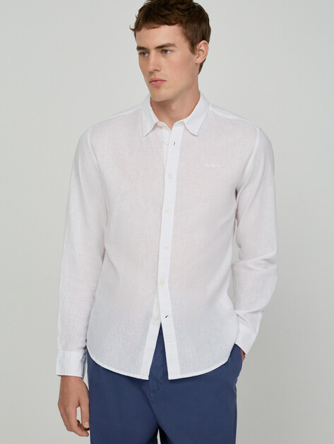 Мужская рубашка PEPE JEANS PAYTON, Артикул PM3091192, белый | 4995167. Ракурс 1