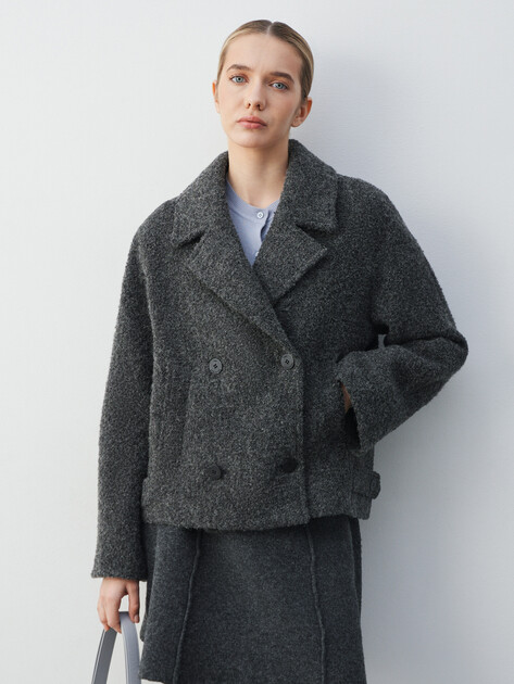 Женское полупальто MAISON DAVID, Артикул LILOU_14306, темно-серый | 4997692. Ракурс 1