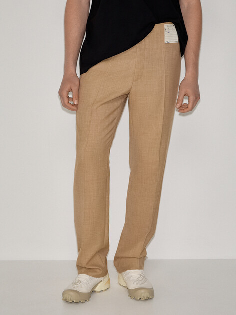 Мужские брюки MM6 MAISON MARGIELA, Артикул SH2KA0058, бежевый | 4998477. Ракурс 1