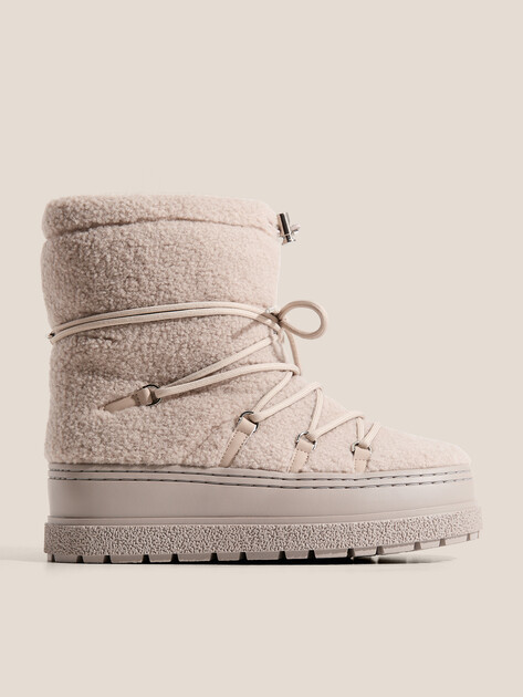 Женские угги TENDANCE, Артикул AX89606-1, бежево-серый | 5000810. Ракурс 1