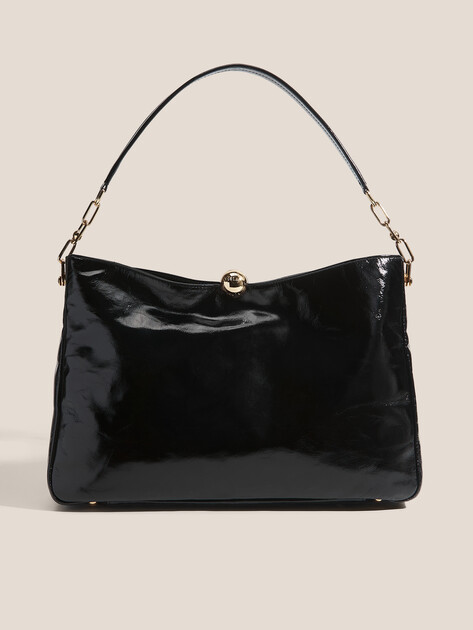 Женская сумка  FURLA, Артикул FURLA SFERA SOFT L SHOULDER BAG, черный | 5009884. Ракурс 1