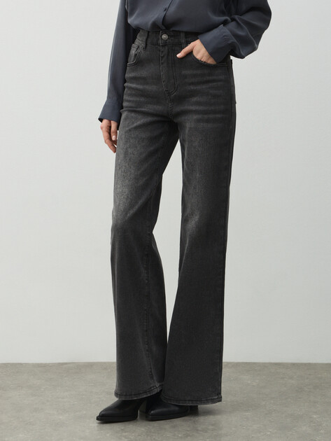 Женские широкие джинсы  MAISON DAVID, Артикул SH-14, серый | 5010628. Ракурс 1