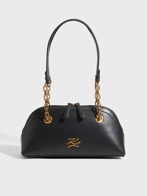 Женская сумка  KARL LAGERFELD k/autograph sm bowling shb, Артикул B2W30039, черный | 5012827. Ракурс 1