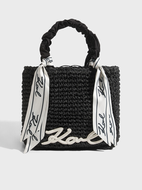 Женская сумка  KARL LAGERFELD k/signature scarf beach bag, Артикул B2W46073, черный | 5017295. Ракурс 1
