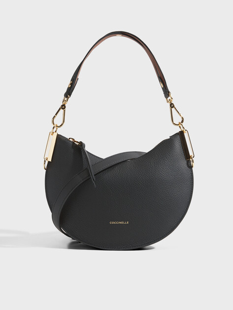 Женская сумка  COCCINELLE HANDBAG DOUBLE GRAINY LEATHER, Артикул E1 QKF 13 03 01, черный | 5019748. Ракурс 1