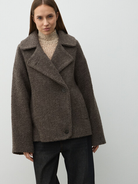 Женское полупальто MAISON DAVID, Артикул MATILDA_14306, серо-коричневый | 5025069. Ракурс 1