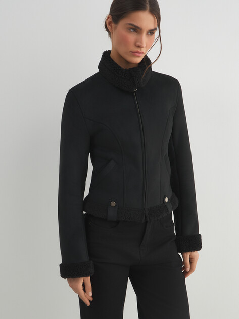 Женская дубленка  LUMIQUE, Артикул LUM W25-009F_WS, черный | 5033096. Ракурс 1