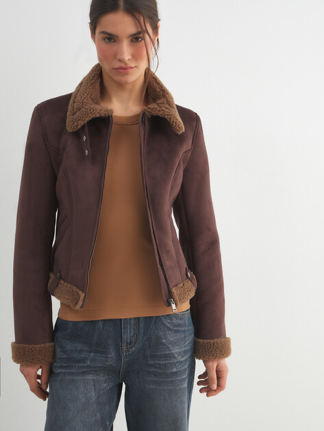Женская дубленка  LUMIQUE, Артикул LUM W25-009F_WS, шоколадный | 5033221. Ракурс 1