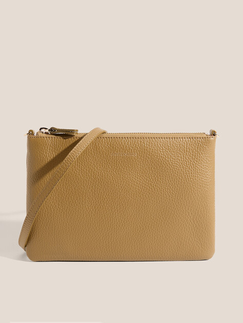 Кросс-боди COCCINELLE MINI BAG GRAINED LEATHER, Артикул E5 MMA 55 F5 01, желто-зеленый | 5035077. Ракурс 1