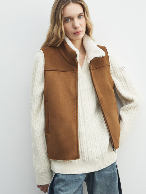 Женский жилет MAISON DAVID, Артикул LUNETTE_SDF_WS, светло-коричневый | 5037449. Ракурс 1