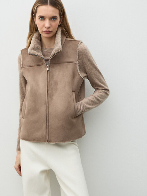 Женский жилет MAISON DAVID, Артикул LUNETTE_SDF_WS, серо-коричневый | 5037456. Ракурс 1